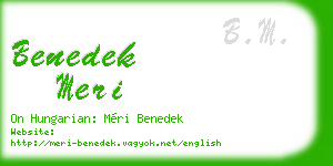benedek meri business card
