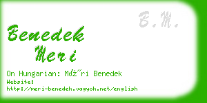 benedek meri business card